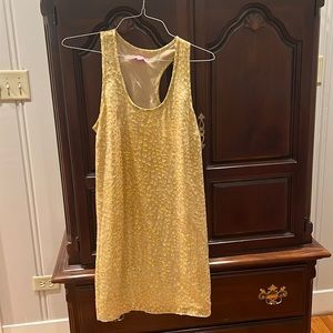 Lily Pulitzer tank dress, gold, size Medium